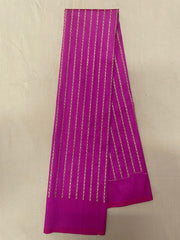 Brown samay kasuti blouse side view showing embroidered design
